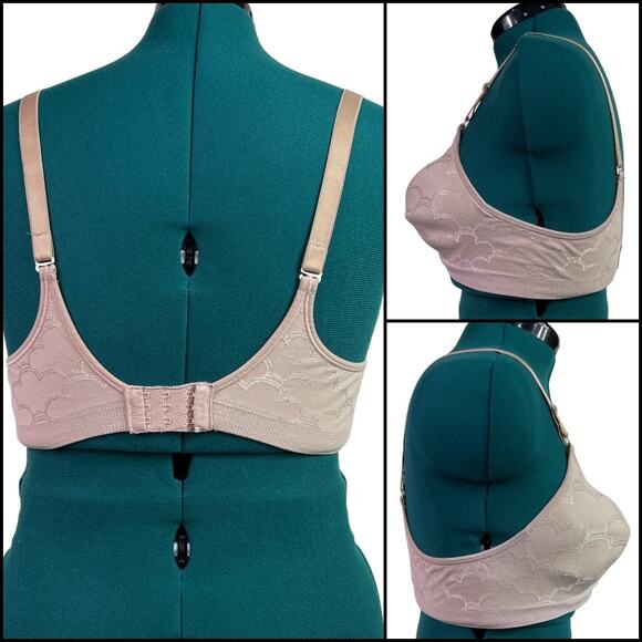 Bali Comfort Revolution Wire Free Bra Bundle Adjustable Straps Nude Black - Picture 6 of 11